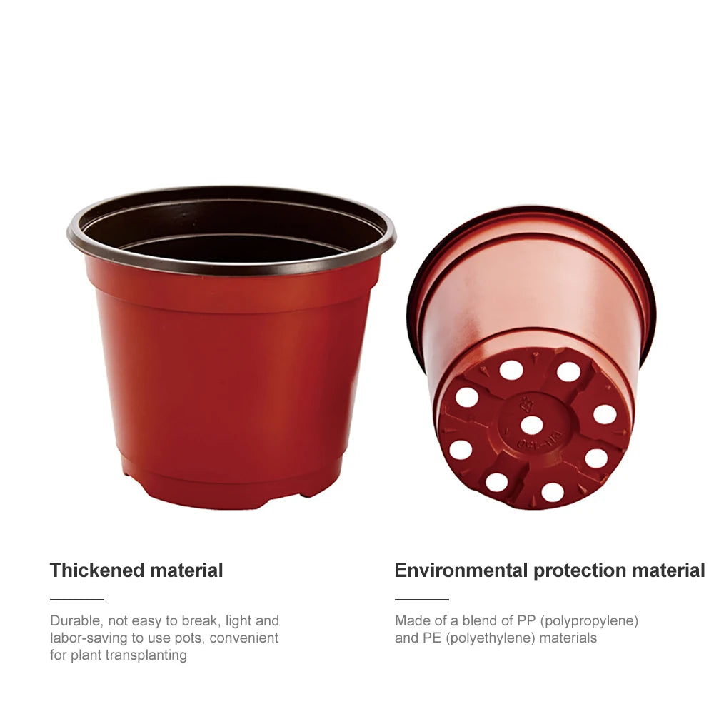 4"x3.5" Red Plastic Plant Pots – 50 Pack