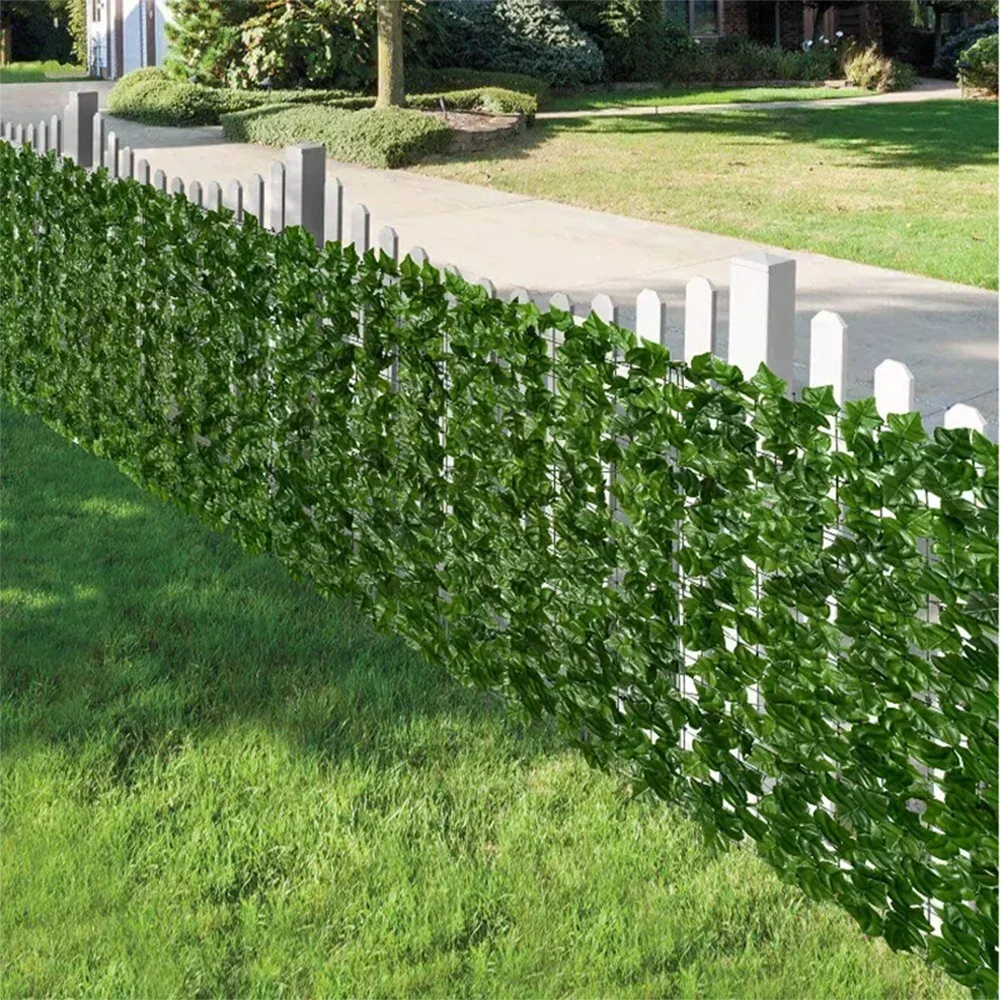 Artificial Leaf Privacy Fence – 1M/3M Green Faux Screen for Outdoor Decor