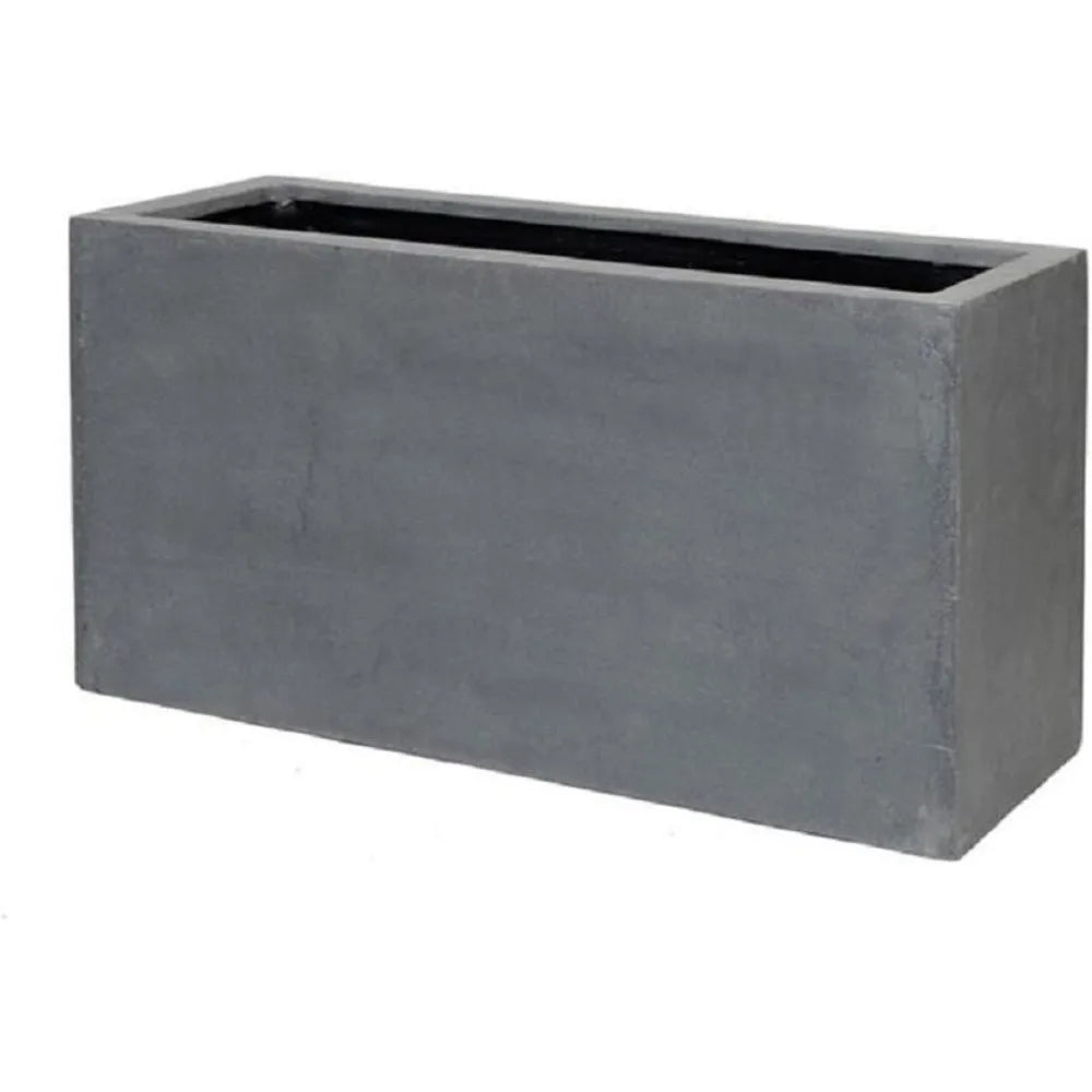 Grey Fiberstone Rectangle Planter Box 16"x12"x31"