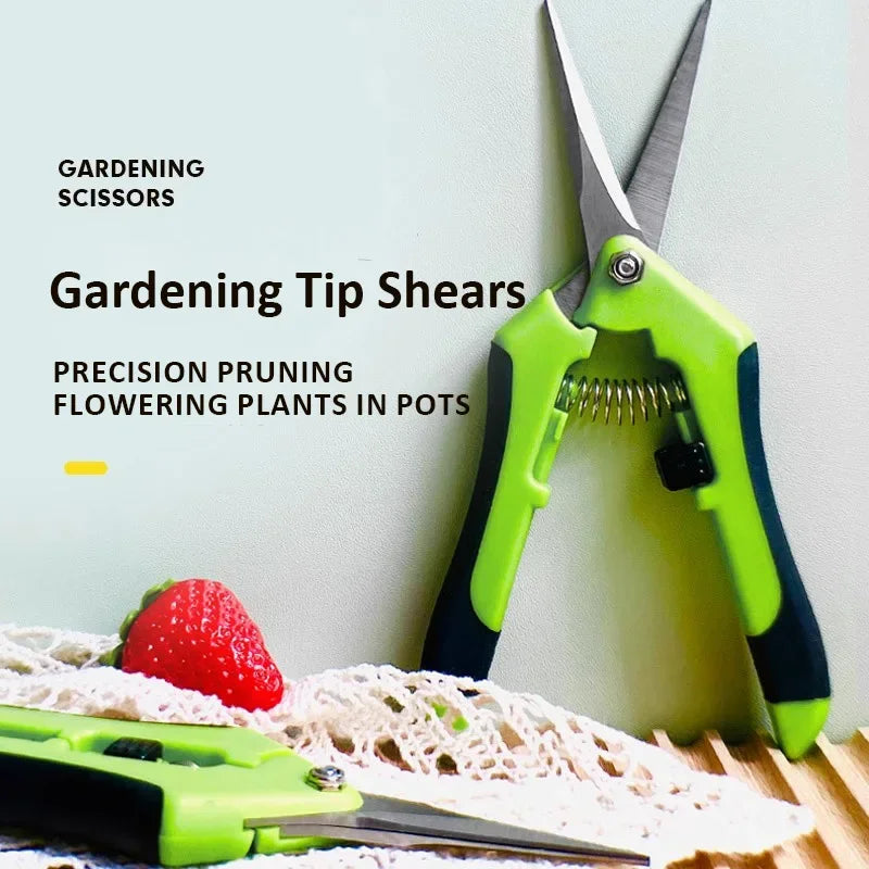 Stainless Steel Garden Pruning Scissors – Straight Head Trimmer