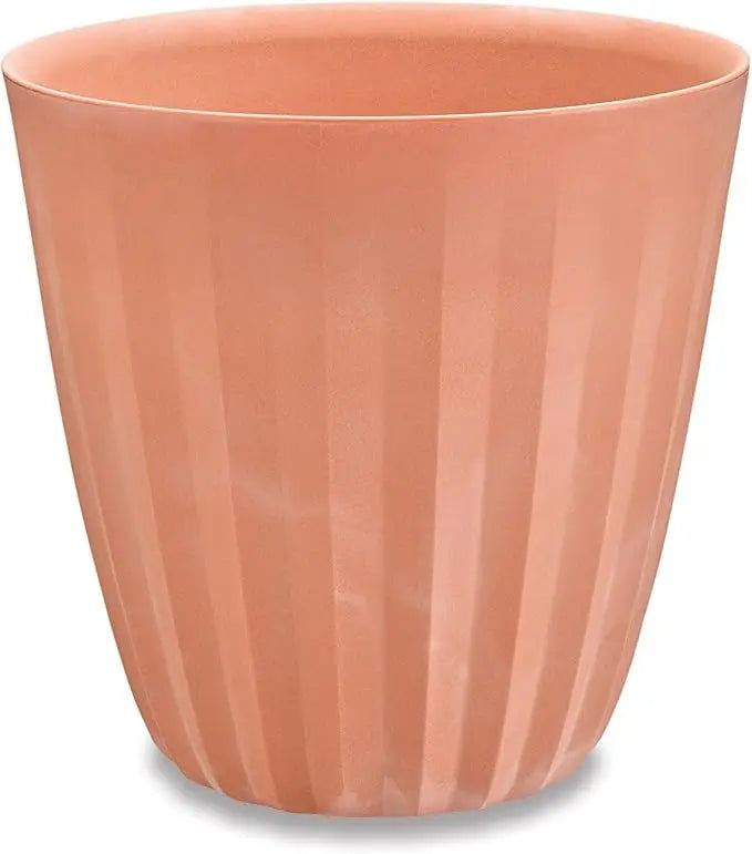 Crescent Garden Pleat Planter 23" Weathered Terracotta