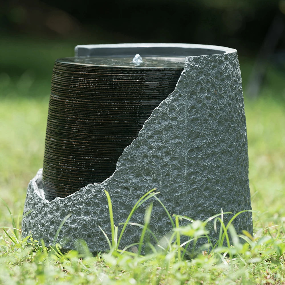 20x20x18" Polyresin Broken Urn Water Fountain