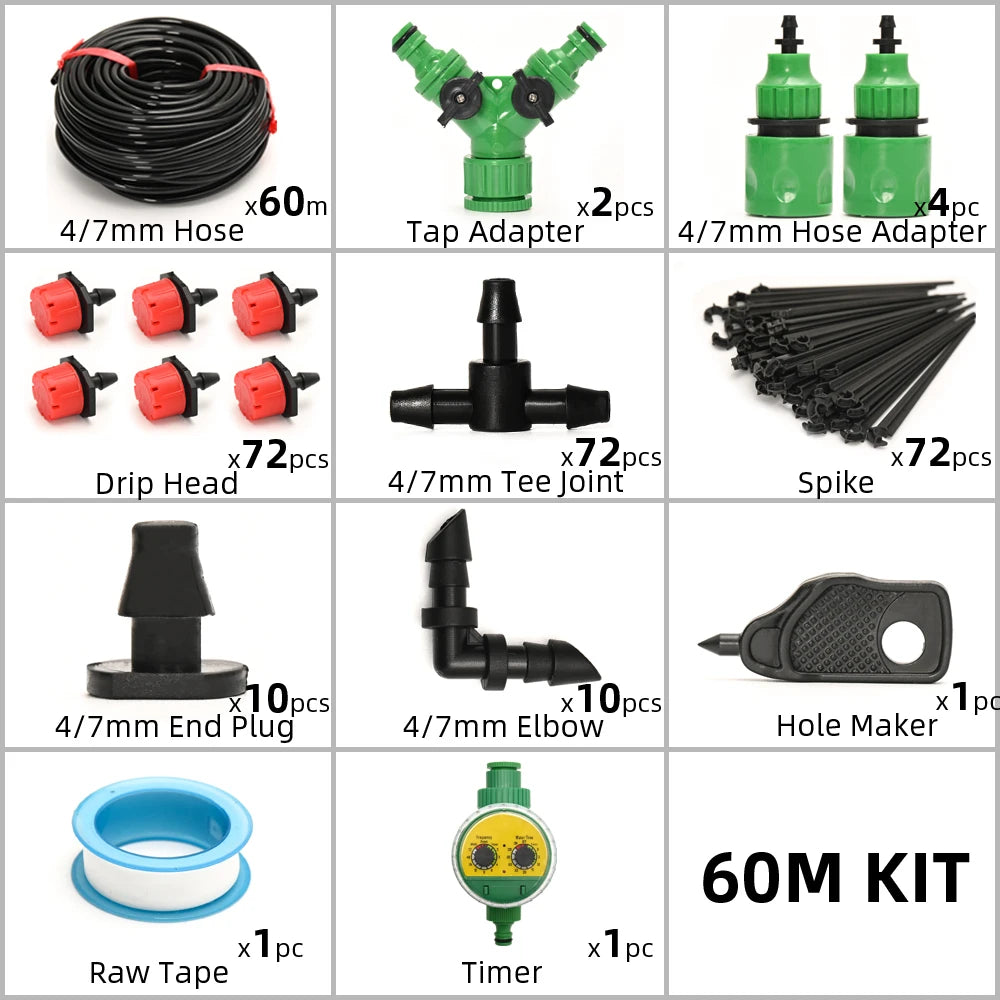 Automatic Drip Irrigation Watering System with Timer