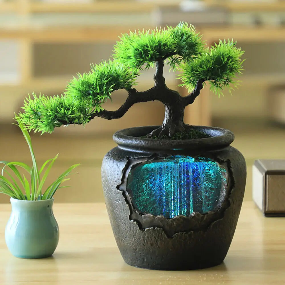 Desktop LED Zen Waterfall Fountain