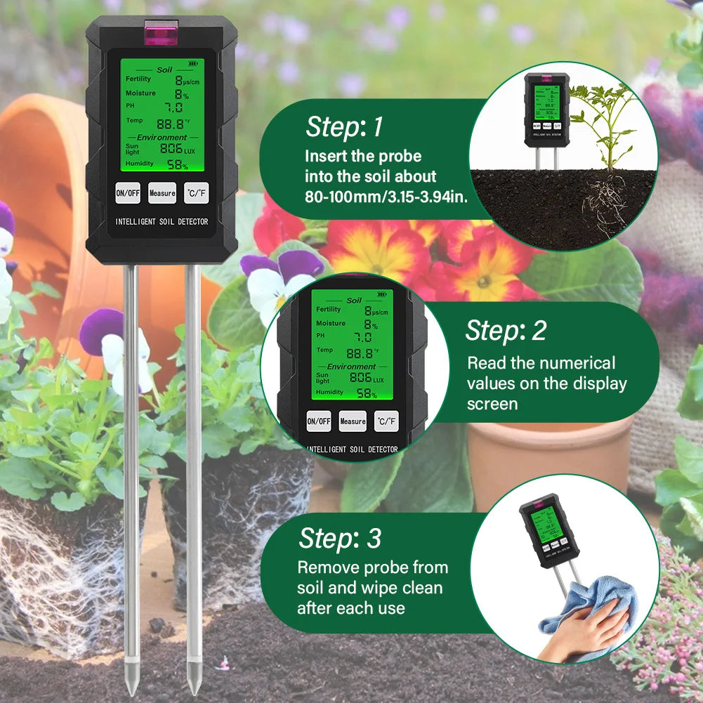 Digital 6-in-1 Soil Tester Meter