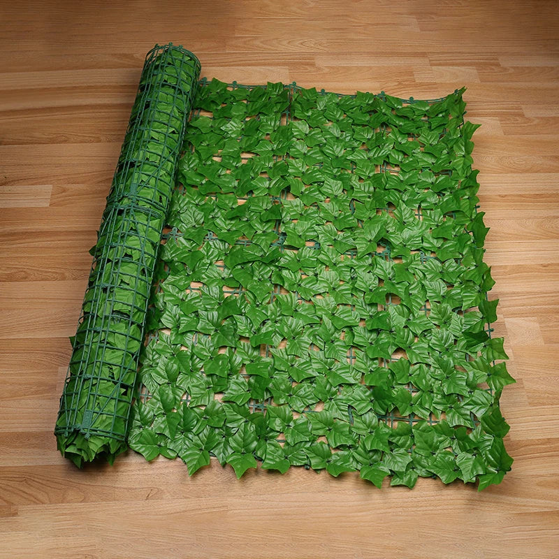 Artificial Leaf Privacy Fence – 1M/3M Green Faux Screen for Outdoor Decor