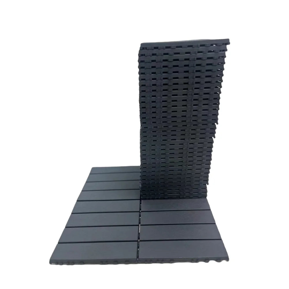 36-Pack Plastic Interlocking Deck Tiles (12"x12")