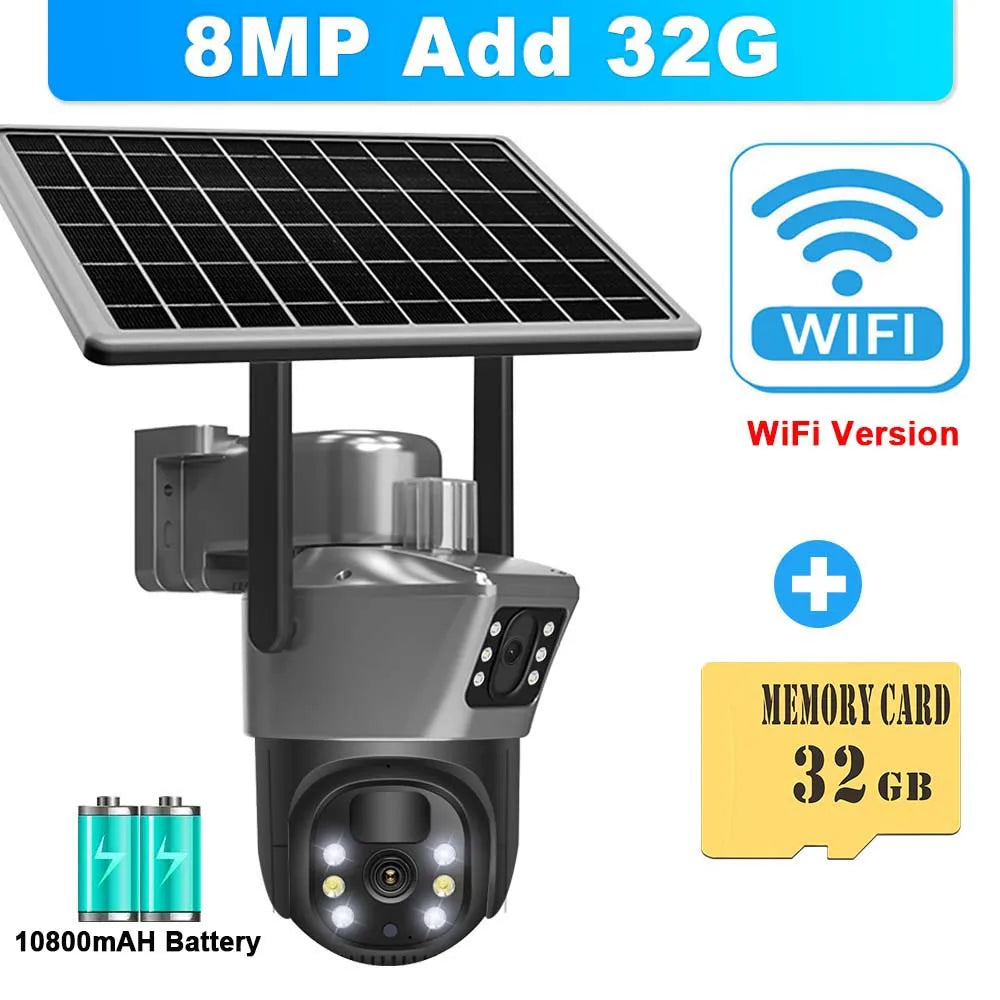 8MP 4K Solar Security Camera