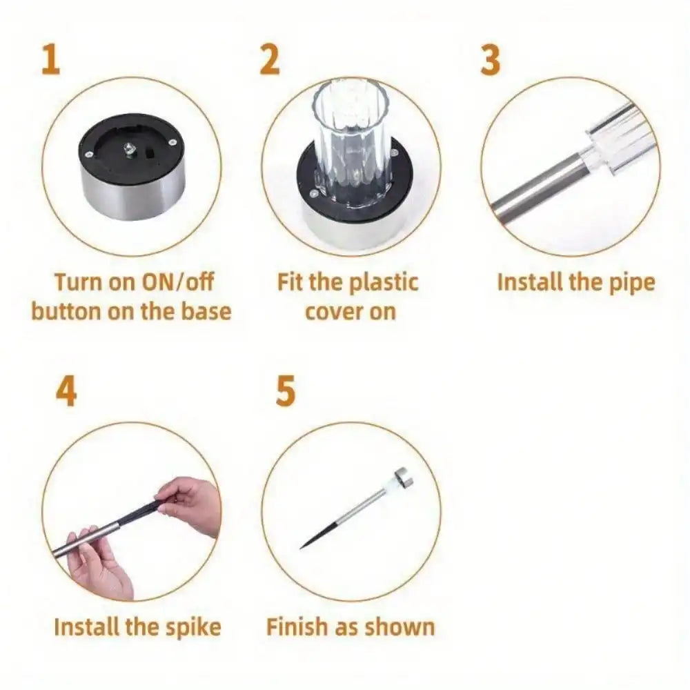 24PCS LED Solar Garden Path Lights