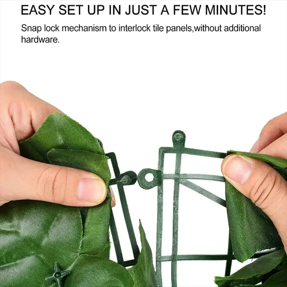 Artificial Leaf Privacy Fence – 1M/3M Green Faux Screen for Outdoor Decor