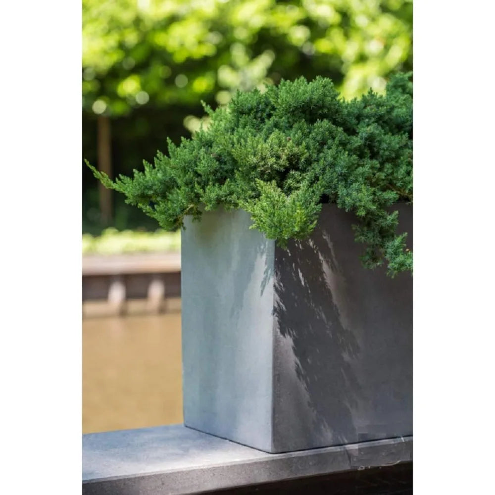 Grey Fiberstone Rectangle Planter Box 16"x12"x31"