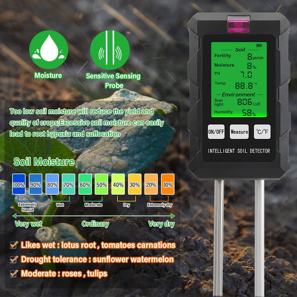 Digital 6-in-1 Soil Tester Meter