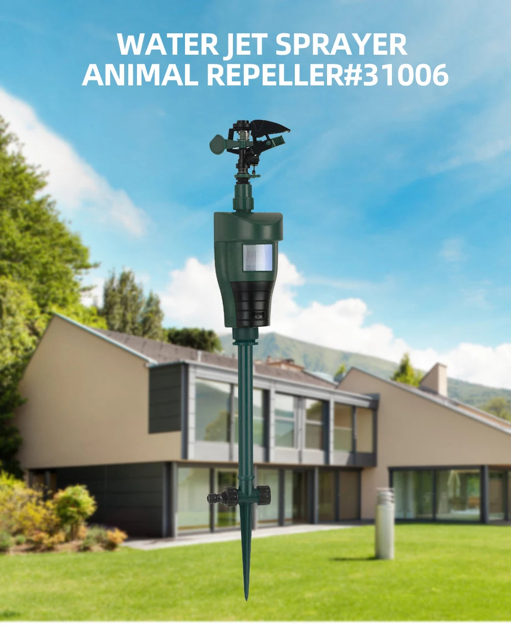 Motion-Activated Sprinkler – Animal Deterrent & Garden Pest Control