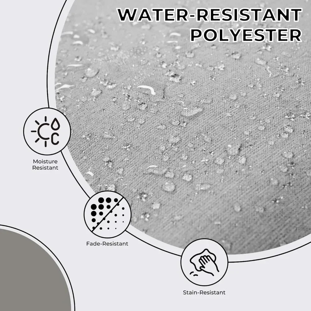 5-Piece Outdoor Dining Set – 4 Wicker Swivel Chairs & Square Woodgrain Table