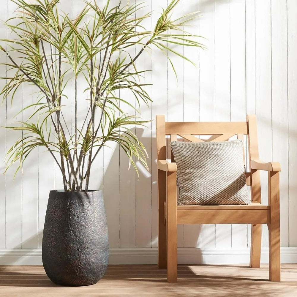 20" Weathered Concrete Tall Planter Set of 2