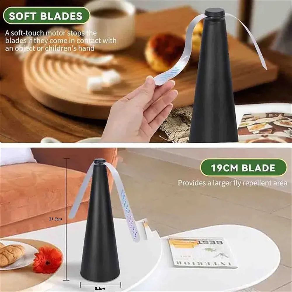 Portable Fly Repeller Table Fan – USB/AA Powered Insect Deterrent for Indoor & Outdoor Use