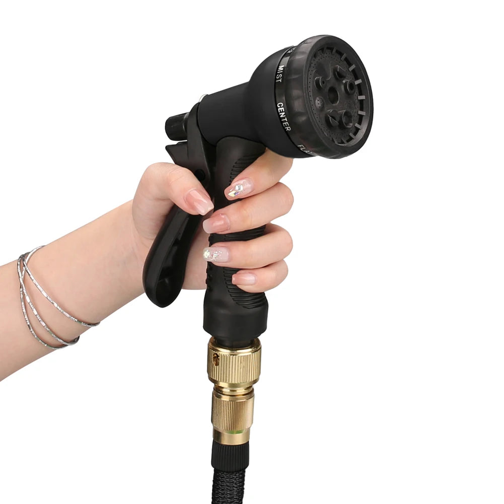 Expandable Garden Water Hose – High-Pressure PVC with Double Metal Connectors