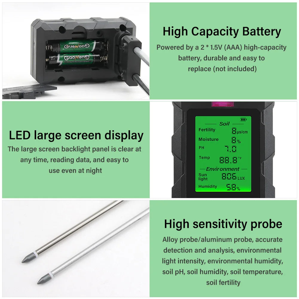 Digital 6-in-1 Soil Tester Meter