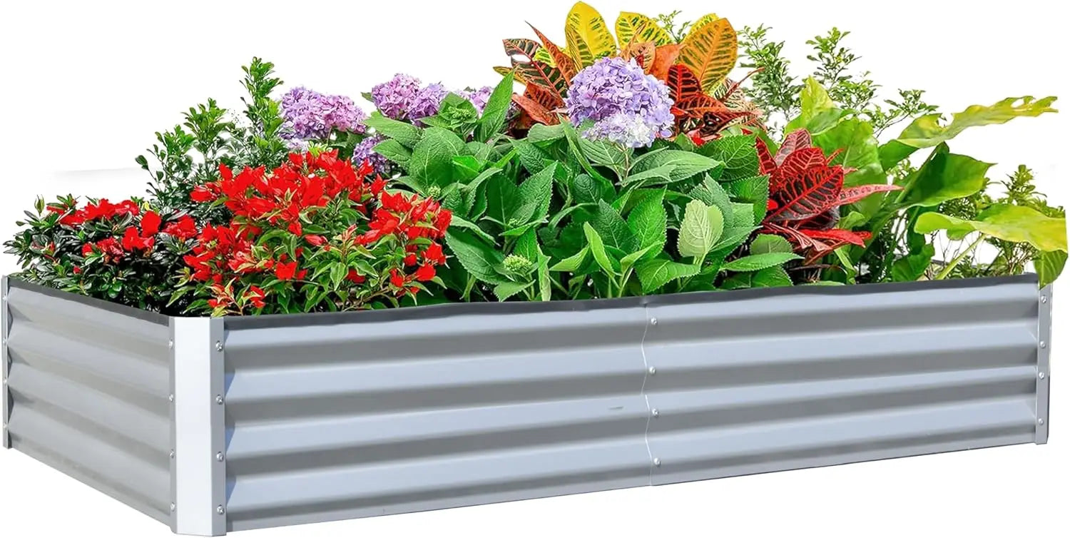Domi Galvanized Large Raised Garden Bed