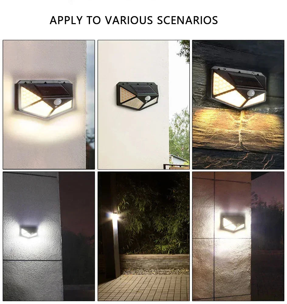 LED Solar Motion Sensor Outdoor Garden Light