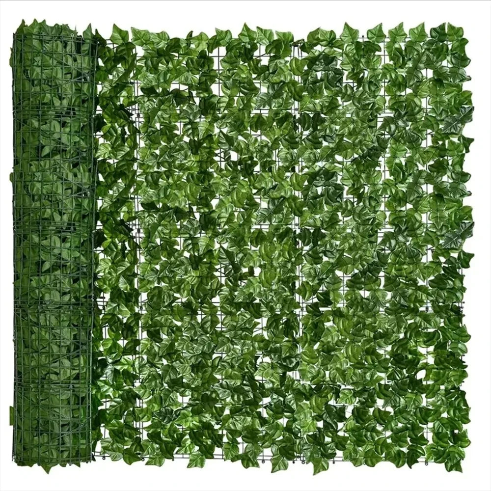 Artificial Leaf Privacy Fence – 1M/3M Green Faux Screen for Outdoor Decor