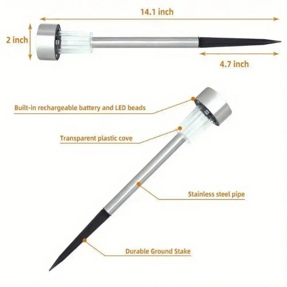 24PCS LED Solar Garden Path Lights