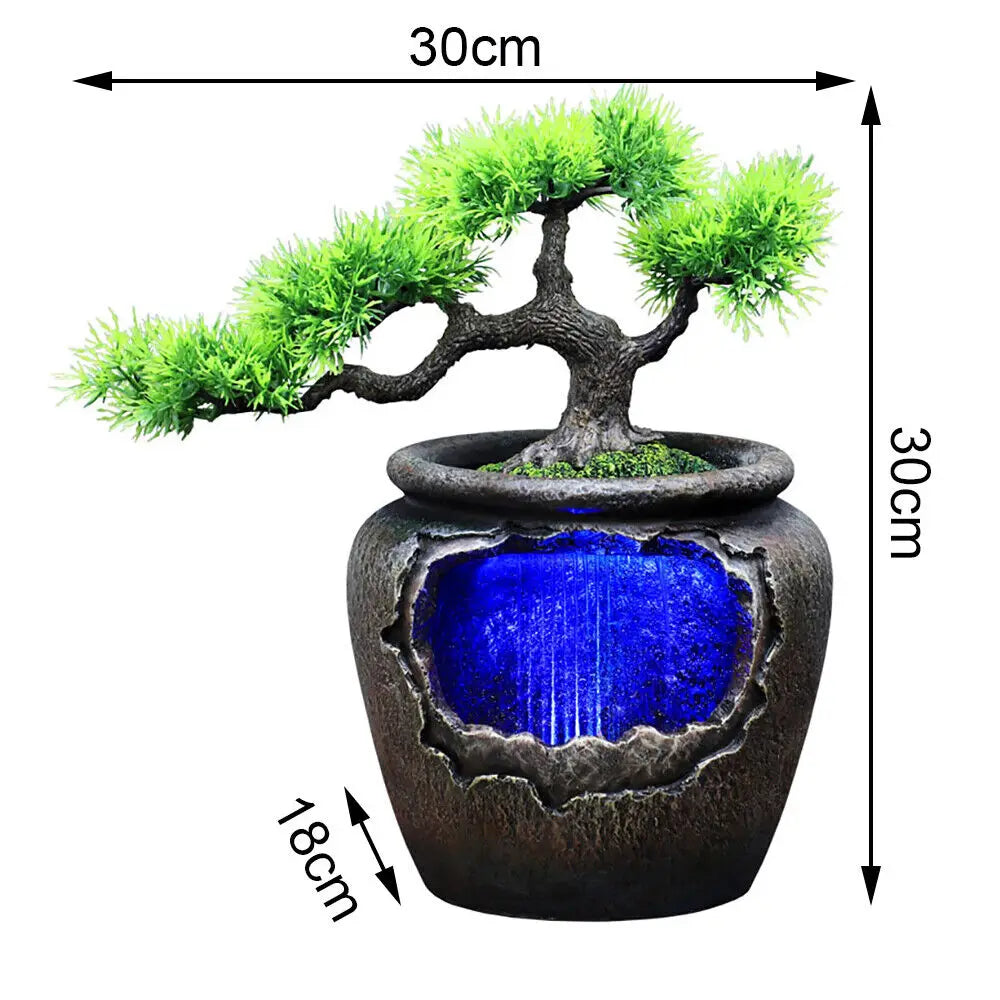 Desktop LED Zen Waterfall Fountain