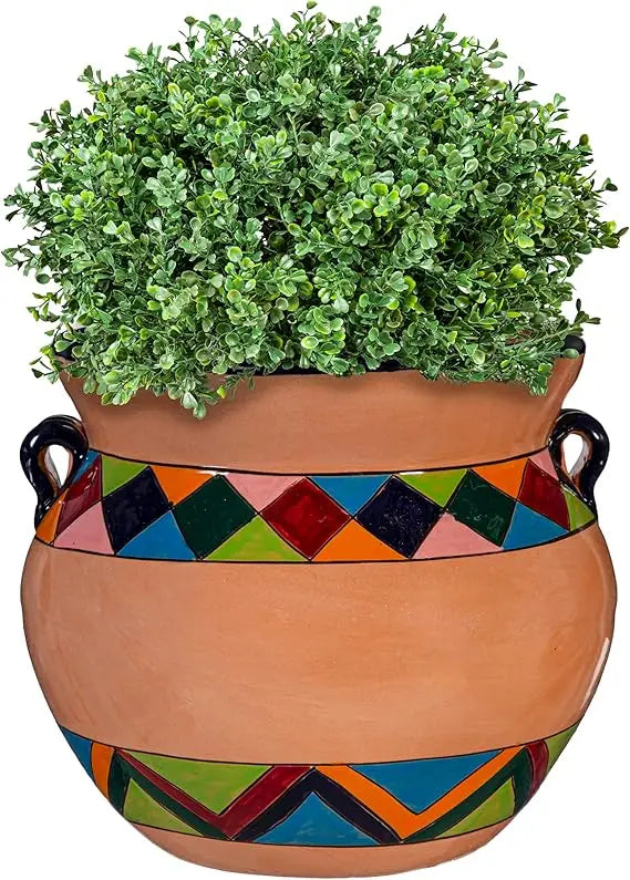 Evergreen Talavera Mexican Ceramic Pot 14"