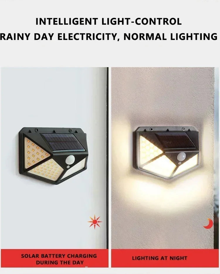 LED Solar Motion Sensor Outdoor Garden Light