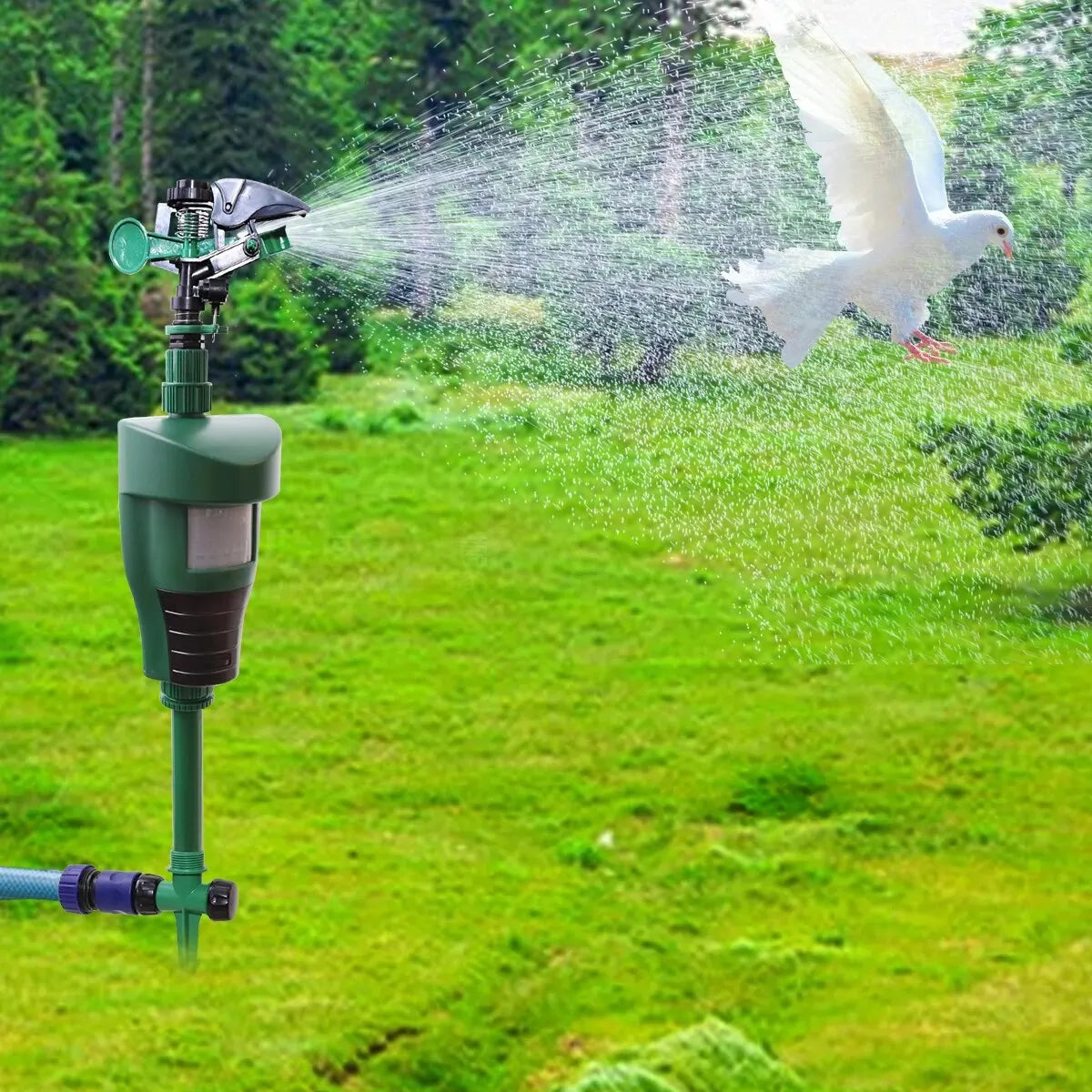 Motion-Activated Sprinkler – Animal Deterrent & Garden Pest Control