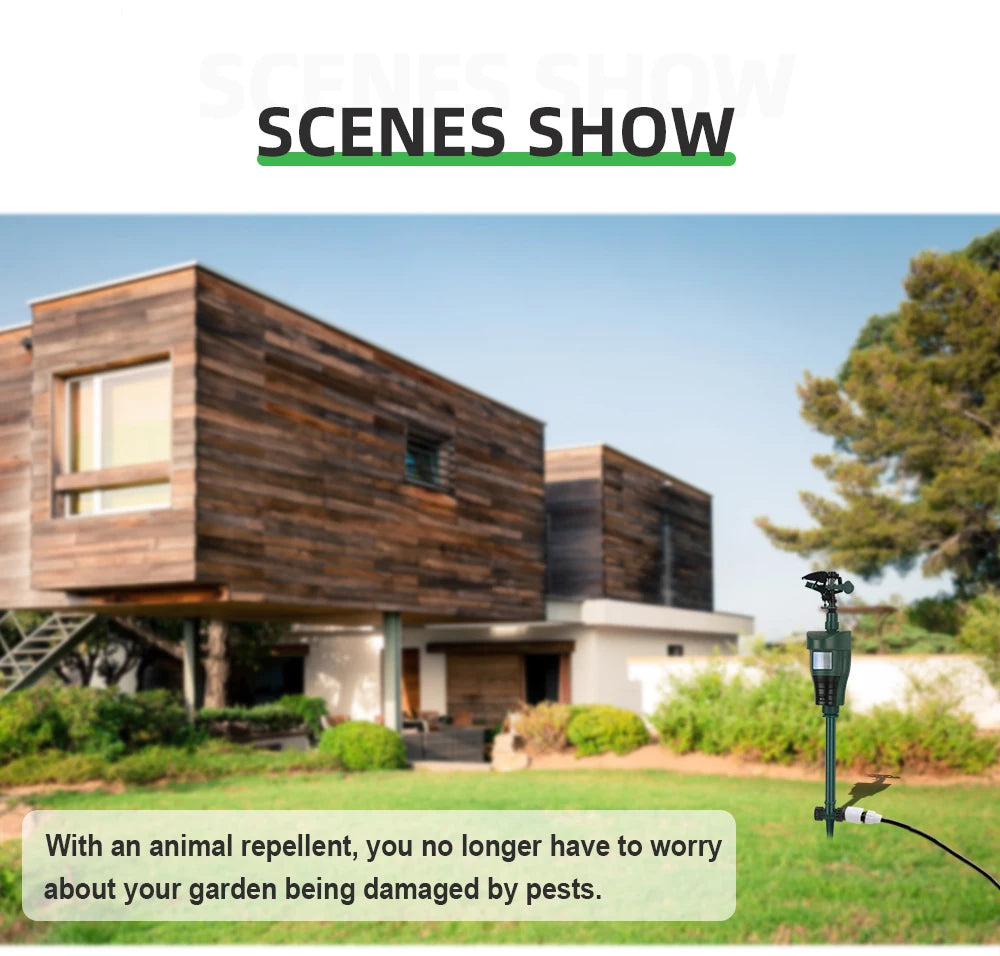 Motion-Activated Sprinkler – Animal Deterrent & Garden Pest Control