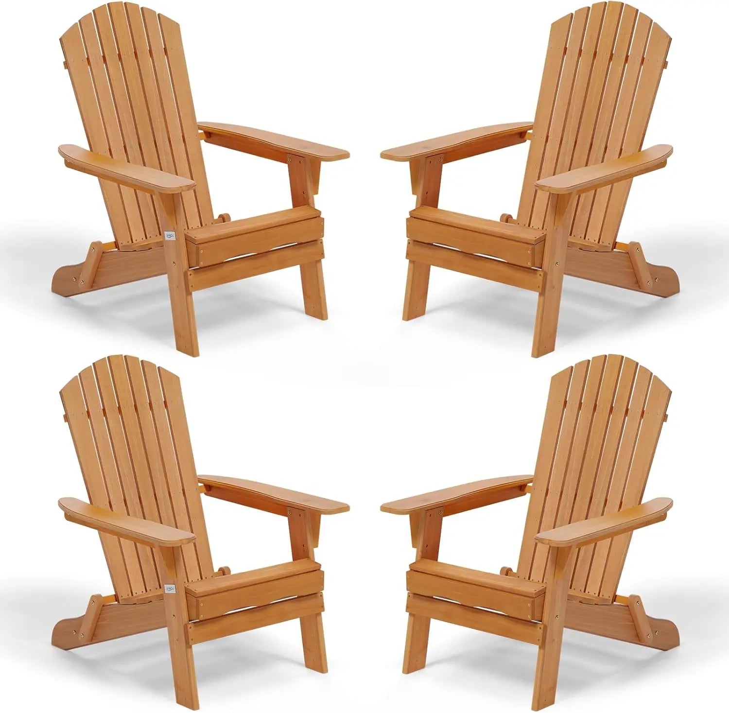 Folding Adirondack Chairs Set of 4: