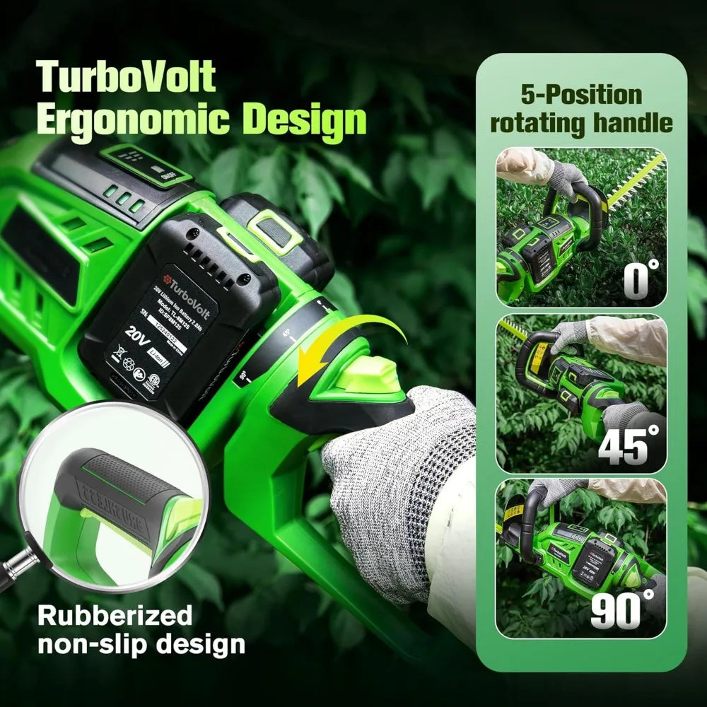 40V 24" Cordless Electric Hedge Trimmer