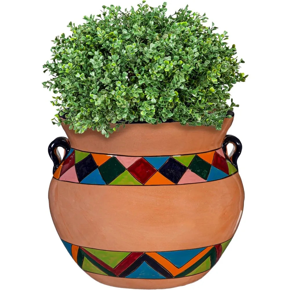 Evergreen Talavera Mexican Ceramic Pot 14"