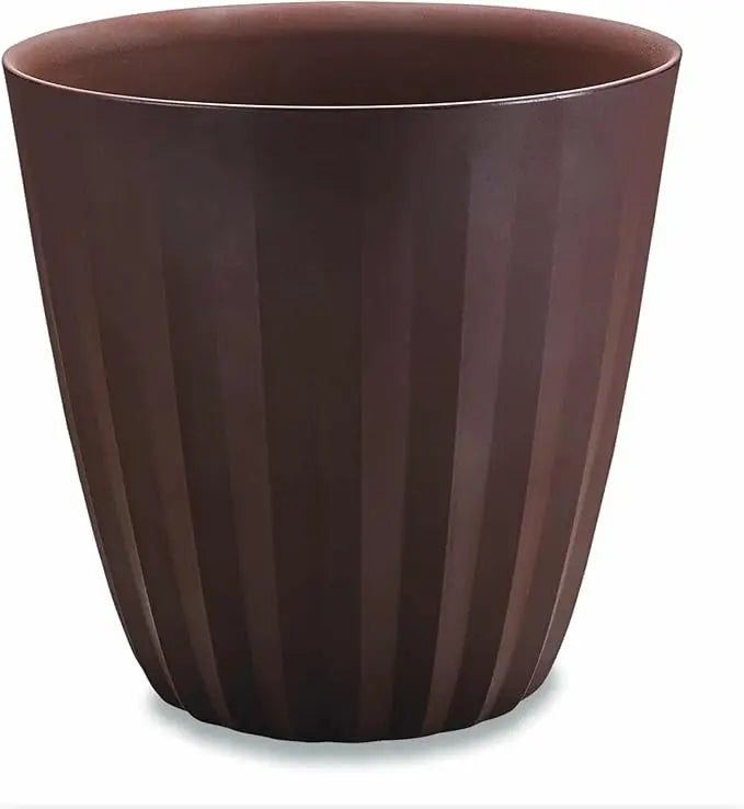 Crescent Garden Pleat Planter 23" Weathered Terracotta
