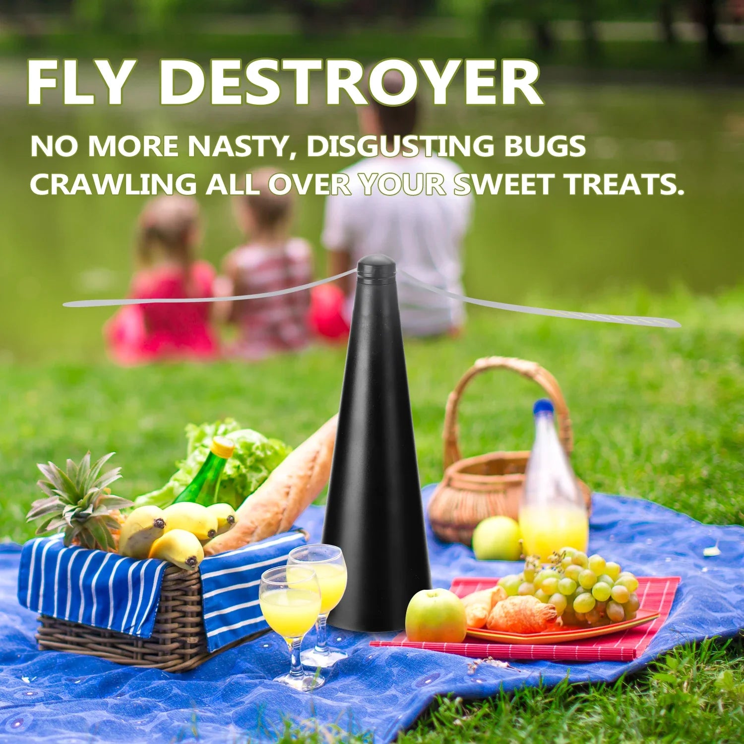 Portable Fly Repeller Table Fan – USB/AA Powered Insect Deterrent for Indoor & Outdoor Use