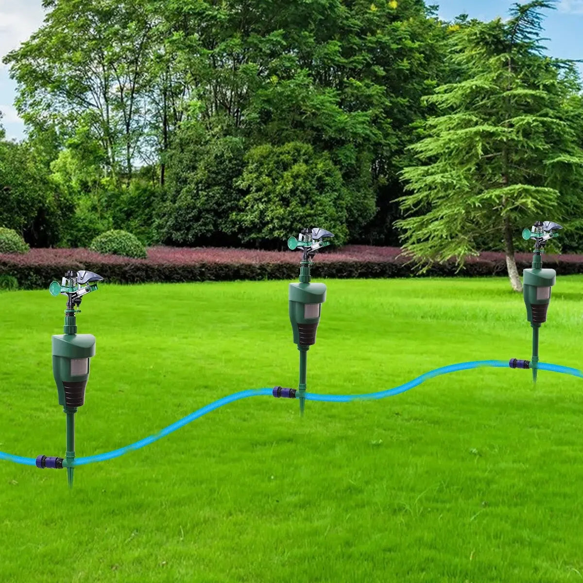 Motion-Activated Sprinkler – Animal Deterrent & Garden Pest Control