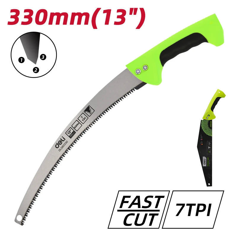Deli 13" Curved Hand Saw – Green