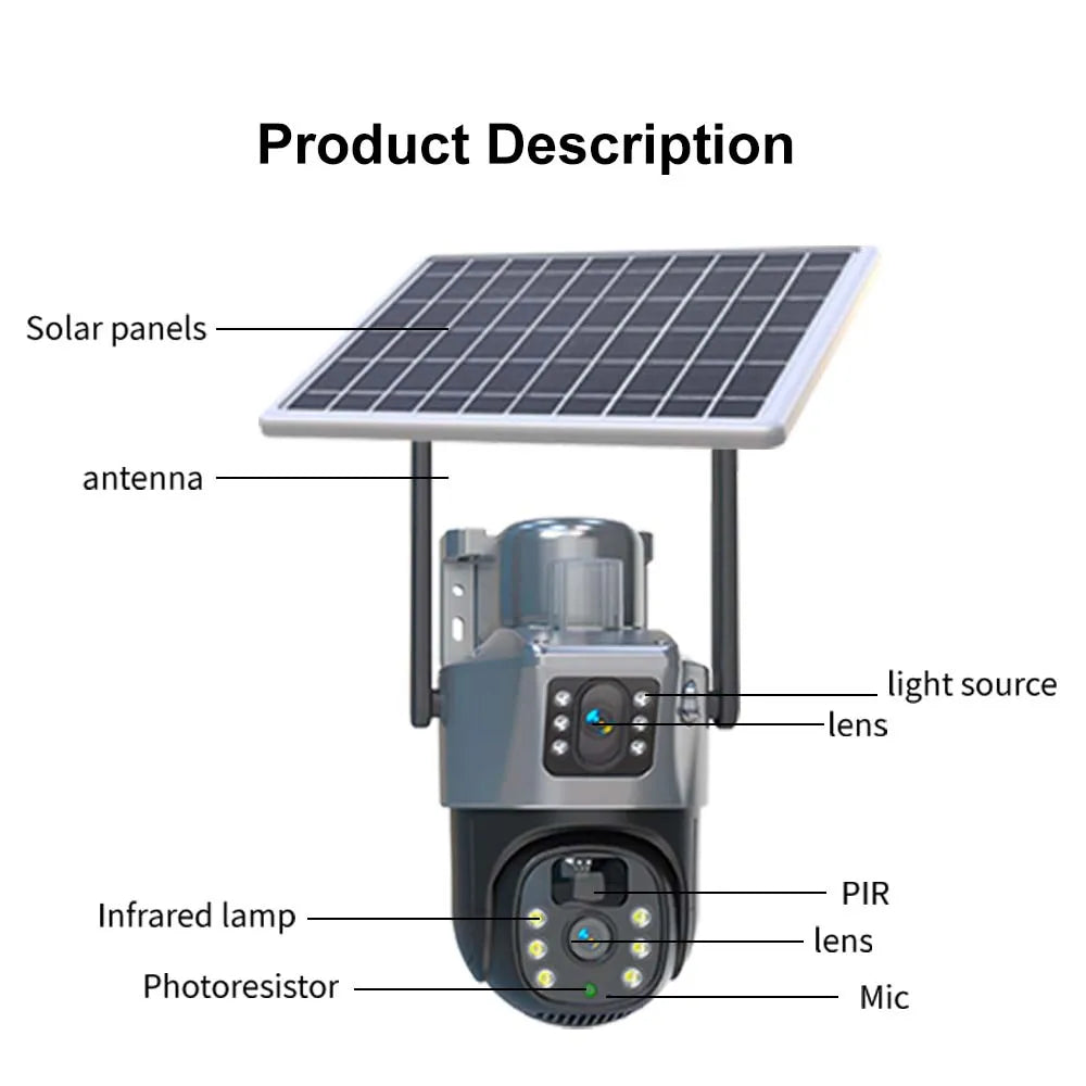 8MP 4K Solar Security Camera