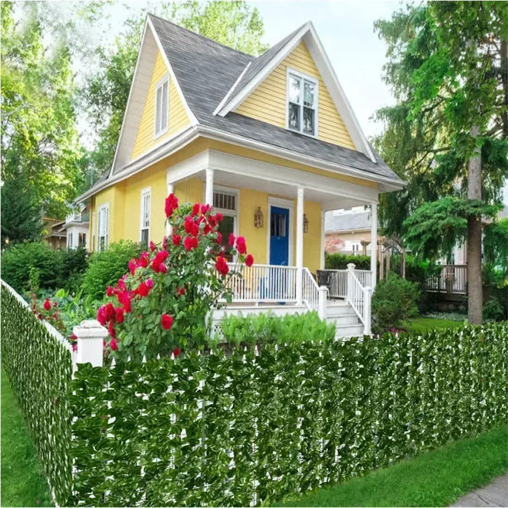 Artificial Leaf Privacy Fence – 1M/3M Green Faux Screen for Outdoor Decor
