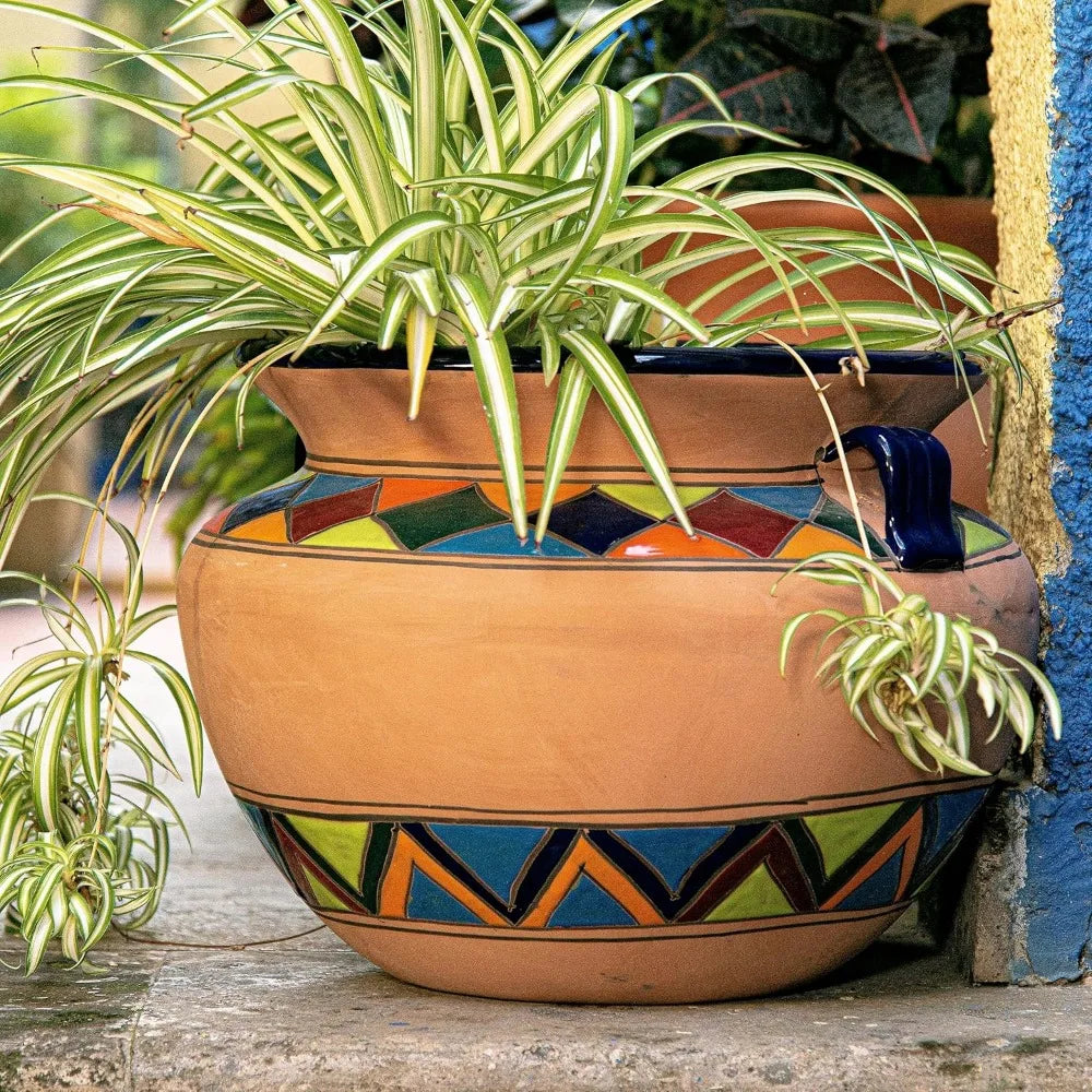 Evergreen Talavera Mexican Ceramic Pot 14"