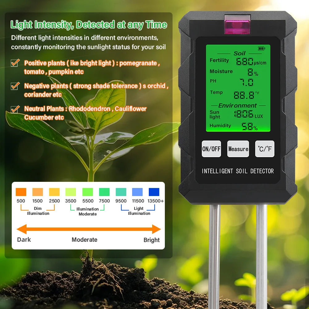 Digital 6-in-1 Soil Tester Meter