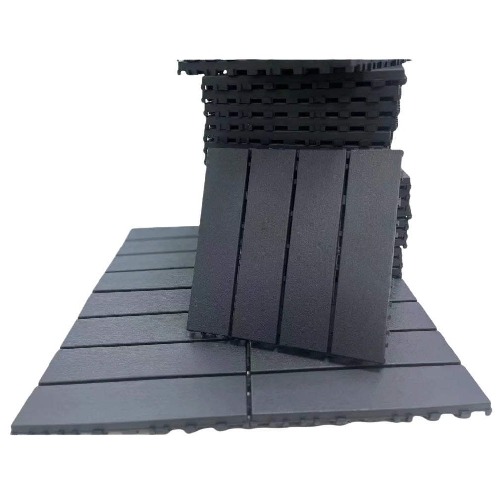 36-Pack Plastic Interlocking Deck Tiles (12"x12")