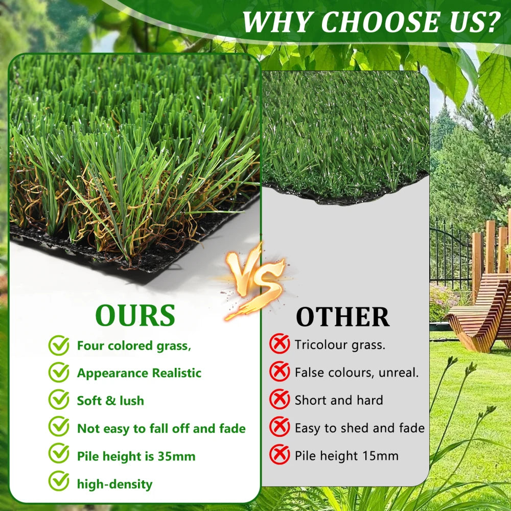 6.5FT x 13FT Outdoor Artificial Grass Rug