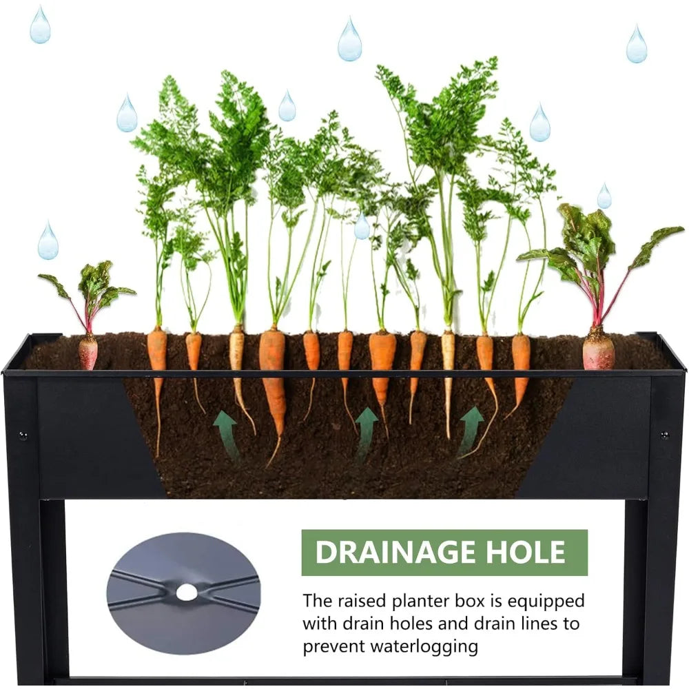 Large Metal Raised Garden Bed Planter Box