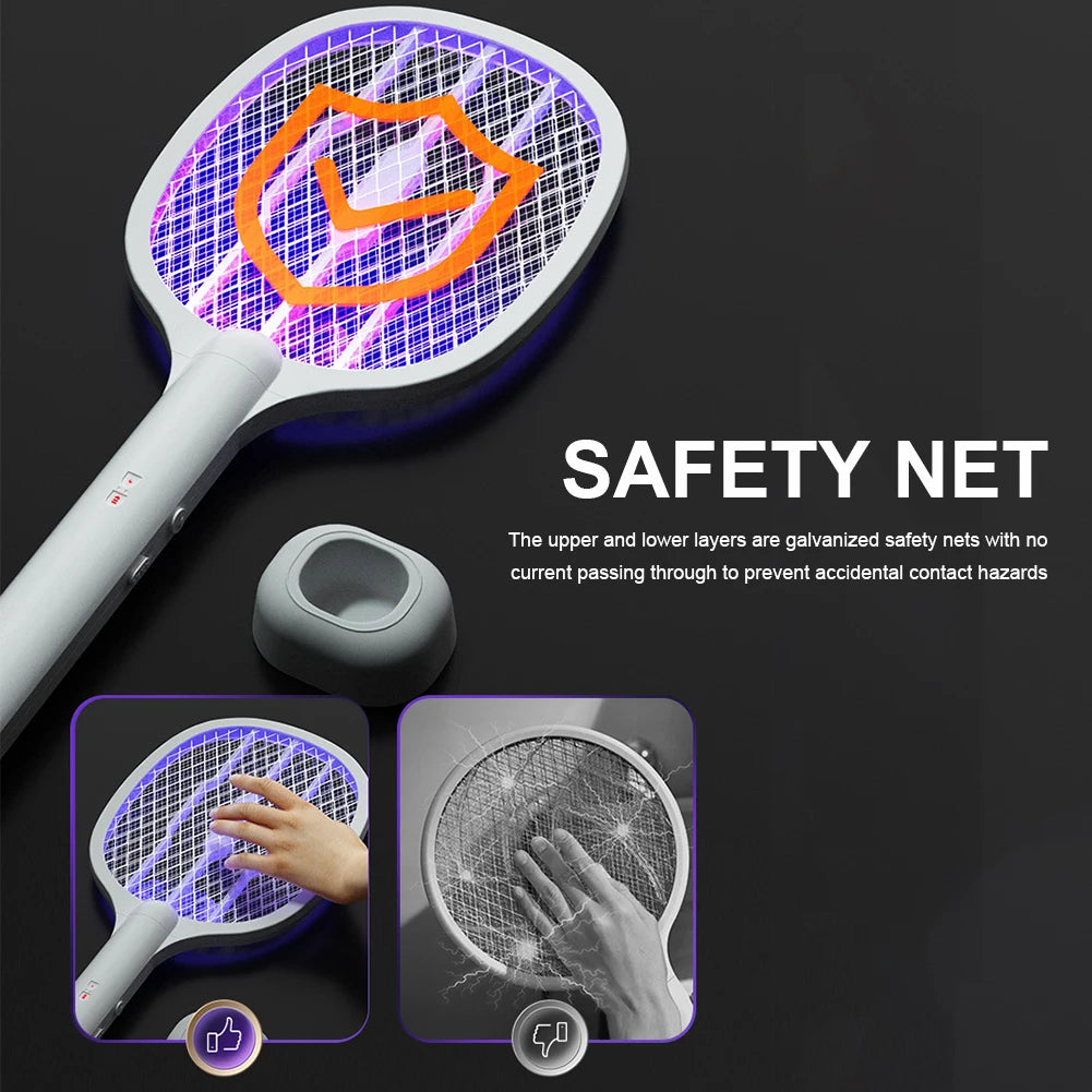 2-in-1 Electric Fly & Mosquito Swatter Lamp