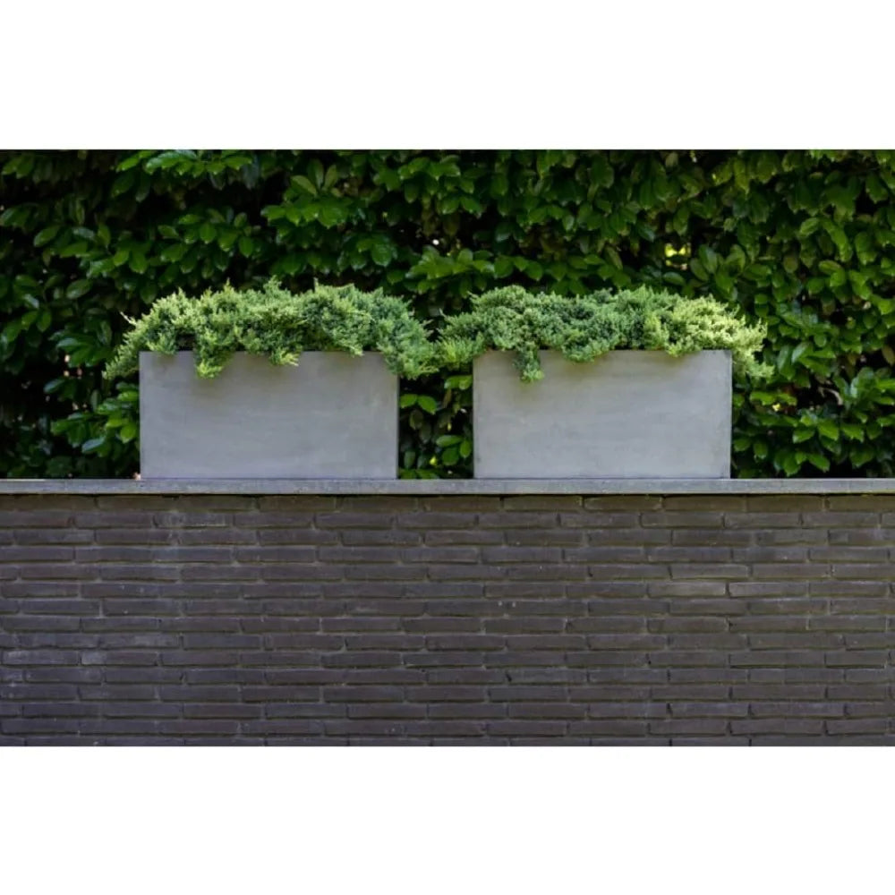 Grey Fiberstone Rectangle Planter Box 16"x12"x31"